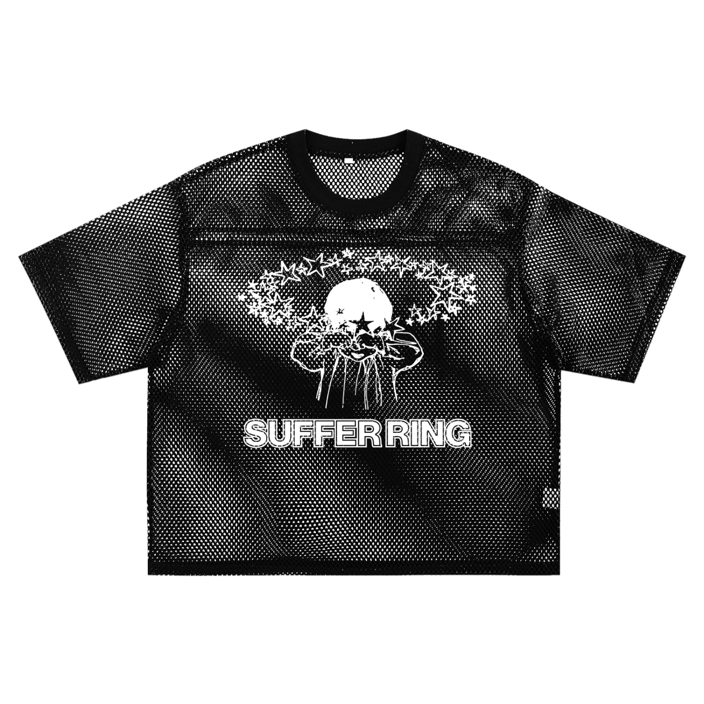 NEVER PURE BOXY NET T SHIRT