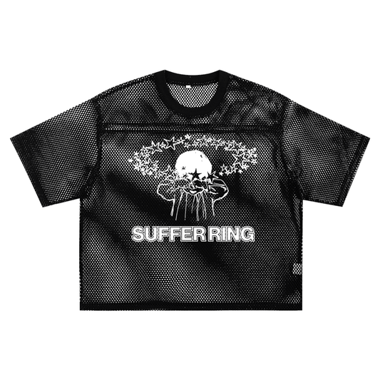 NEVER PURE BOXY NET T SHIRT